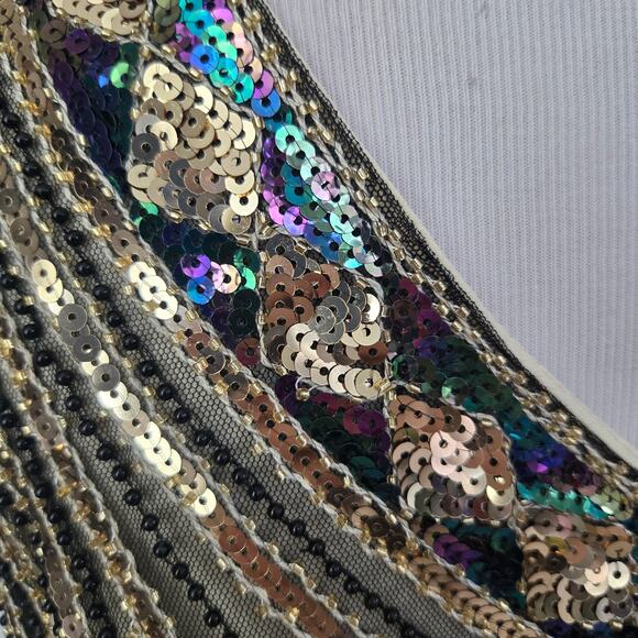 Roaring 20s Flapper Dress Art Deco Women Sequin Gatsby NYE Costume Women Medium - Picture 7 of 14